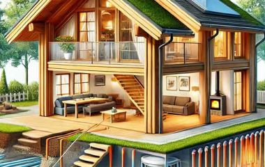 Геотермальное отопление для каркасного коттеджа