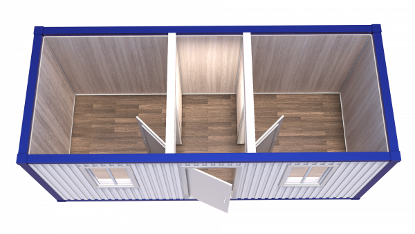 Блок-Контейнер с двумя перегородками и двумя окнами модель: РС-Б06