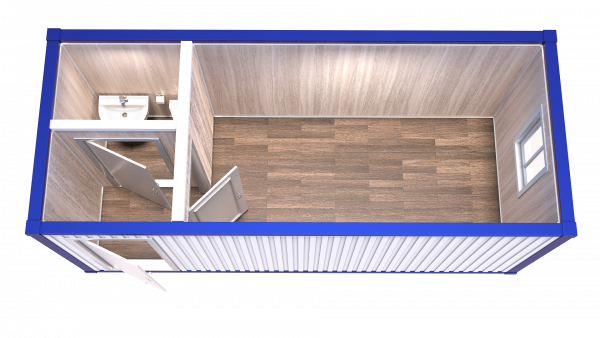 Блок-Контейнер сантехнический с тамбуром и туалетом модель: РС-С01